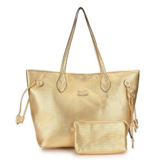 Coach City Knitted Medium Gold Totes DZN - Click Image to Close